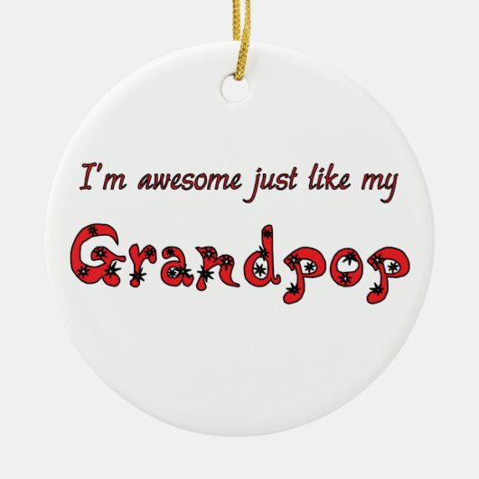 Geweldige Grandpop Keramisch Ornament (Voorkant)
