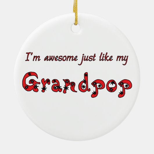 Geweldige Grandpop Keramisch Ornament (Achterkant)