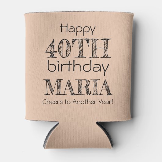 Geweldige Grappig Gelukkig 40e Verjaardag Desert S Blikjeskoeler (Voorkant)