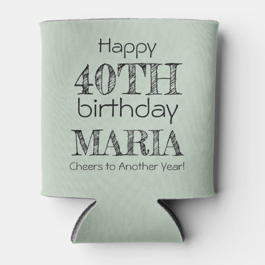 Geweldige Grappig Gelukkig 40e Verjaardag Sage Gre Blikjeskoeler (Voorkant)