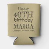 Geweldige Grappig Gelukkig 40e Verjaardag Zand Ecr Blikjeskoeler (Voorkant)