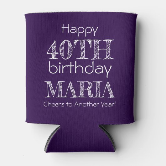 Geweldige Grappig Gelukkig 40ste Verjaardag Donker Blikjeskoeler (Voorkant)