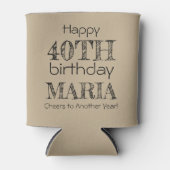 Geweldige Grappig Gelukkig 40ste Verjaardag Khaki Blikjeskoeler (Voorkant)