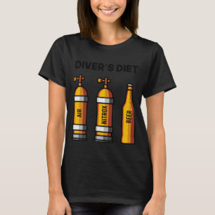 Geweldige Grappige Duik Beer Duikers Dieet voor Du T-shirt