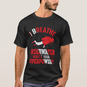Geweldige Grappige Versleten Duikvlag Grappige Q T-shirt