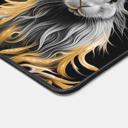 Geweldige grijs konijn in brand bureaumat (Hoek)