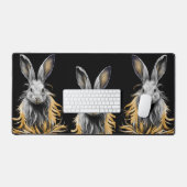 Geweldige grijs konijn in brand bureaumat (Keyboard & Muis)