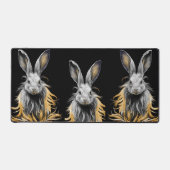 Geweldige grijs konijn in brand bureaumat (Voorkant)