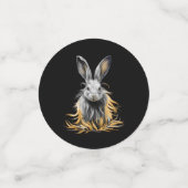 Geweldige grijs konijn in brand confetti (Kleine voorkant)