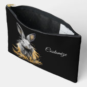 Geweldige grijs konijn in brand etui (Open)