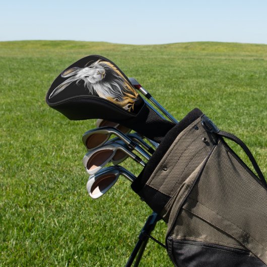 Geweldige grijs konijn in brand golfheadcover (Insitu)