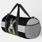 Geweldige grijs konijn in brand plunjezak (Rechterhoek)