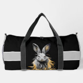 Geweldige grijs konijn in brand plunjezak (Achterkant)