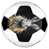 Geweldige grijs konijn in brand voetbal (Gedraaid)