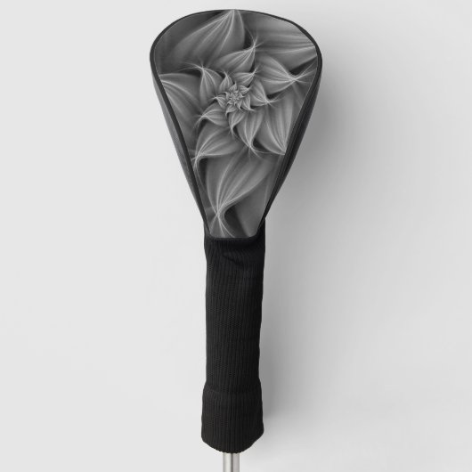 Geweldige grijze bloemfractal golfheadcover (Voorkant)
