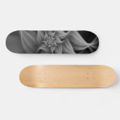 Geweldige grijze bloemfractal persoonlijk skateboard (Horizontaal)