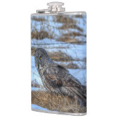 Geweldige grijze boomkorren en sneeuw-wildfoto fot heupfles (Links)