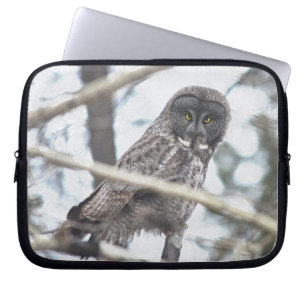 Geweldige grijze boomkorren met muis-wildzweetkuns laptop sleeve