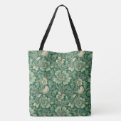 Geweldige  groen bloemmotief tote bag (Achterkant)