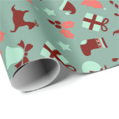 Geweldige groen kerstcadeau inpakpapier (Rol Hoek)