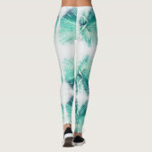 Geweldige groene Leggings met bladerbladeren van b (Achterkant)
