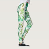Geweldige groene Leggings met bladerbladeren van b (Rechts)