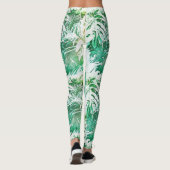 Geweldige groene Leggings met bladerbladeren van b (Achterkant)