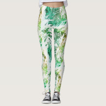 Geweldige groene Leggings met bladerbladeren van b