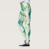 Geweldige groene Leggings met bladerbladeren van b (Links)