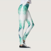 Geweldige Groene Palmboom Blad Leggings (Rechts)
