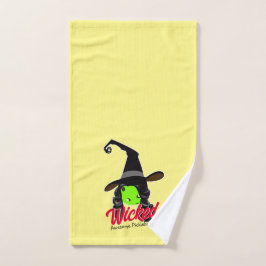 Geweldige-groene Pickleball Witch Halloween Handdoek