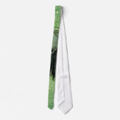 Geweldige groene schedel met grunge stropdas (Achterkant)