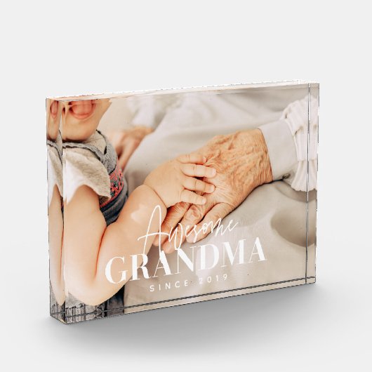 Geweldige grootmoeder sinds 20XX eenvoudige elegan Fotoblokken (Links)