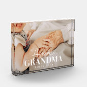 Geweldige grootmoeder sinds 20XX eenvoudige elegan Fotoblokken (Links)