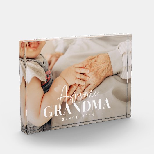 Geweldige grootmoeder sinds 20XX eenvoudige elegan Fotoblokken (Links)