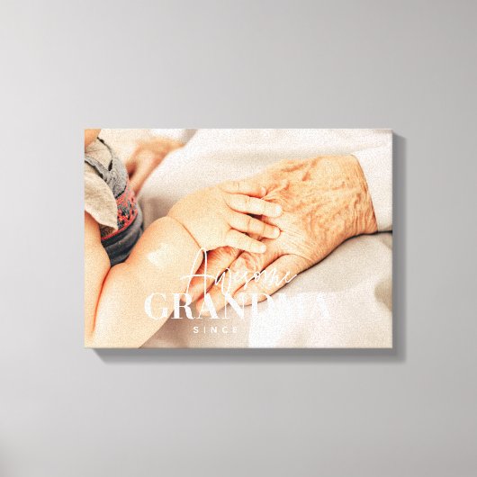 Geweldige grootmoeder sinds 20XX eenvoudige legant Canvas Afdruk (Voorkant)