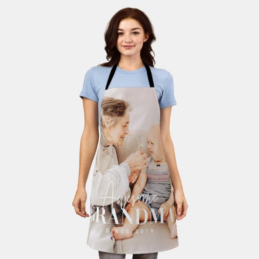 Geweldige grootmoeder sinds 20XX eenvoudige legant Schort (Gedragen)