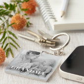 Geweldige grootmoeder sinds 20XX eenvoudige legant Sleutelhanger (Voorkant Rechts)