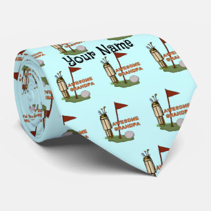 Geweldige grootpa Golf mannen stropdas