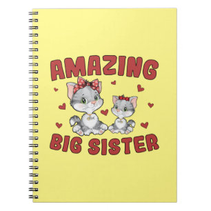 Geweldige grote zus - Kitty Cats Rode Harten Notitieboek