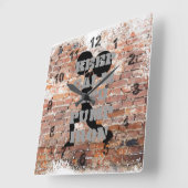 GEWELDIGE GRUNE GYM VIERKANTE KLOK (Hoek)