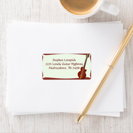 Geweldige Guitar Red Electric Fifties Fun Etiket (Insitu)