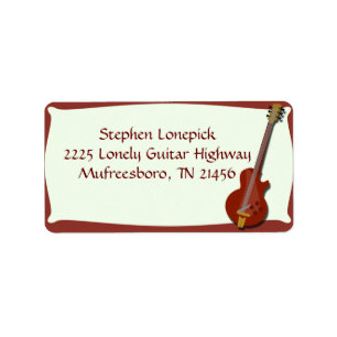 Geweldige Guitar Red Electric Fifties Fun Etiket