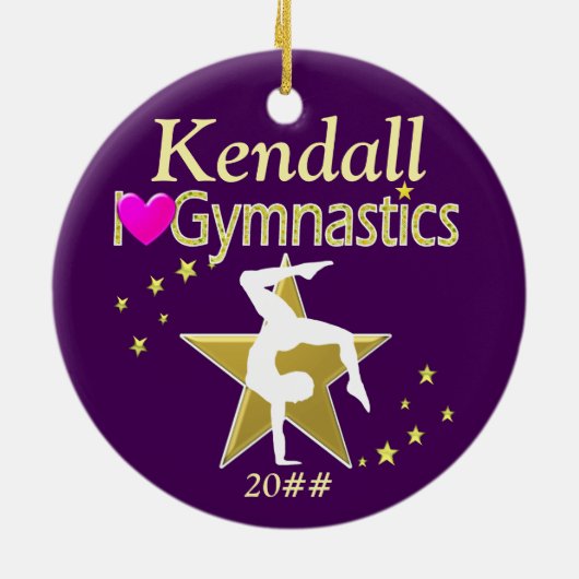 GEWELDIGE GYMNASTISCH ORNAMENT MET PERSONALISATIE  (Achterkant)