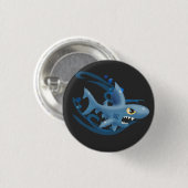 Geweldige haai ronde button 3,2 cm (Voorkant /achterkant)
