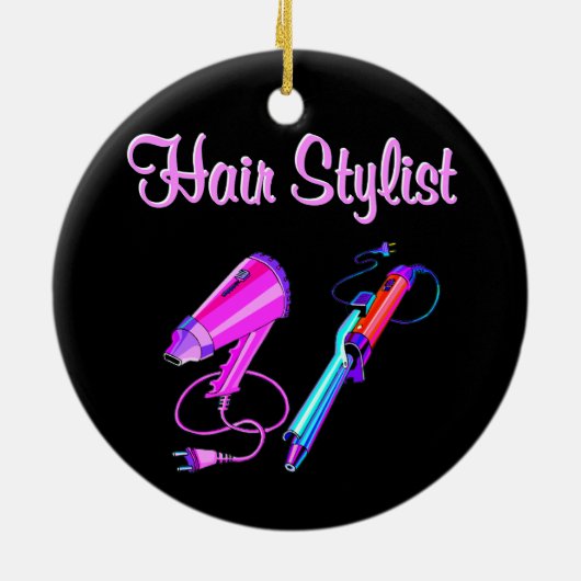 GEWELDIGE HAARSTYLIST T - SHIRTS EN GESCHENKEN KERAMISCH ORNAMENT (Achterkant)