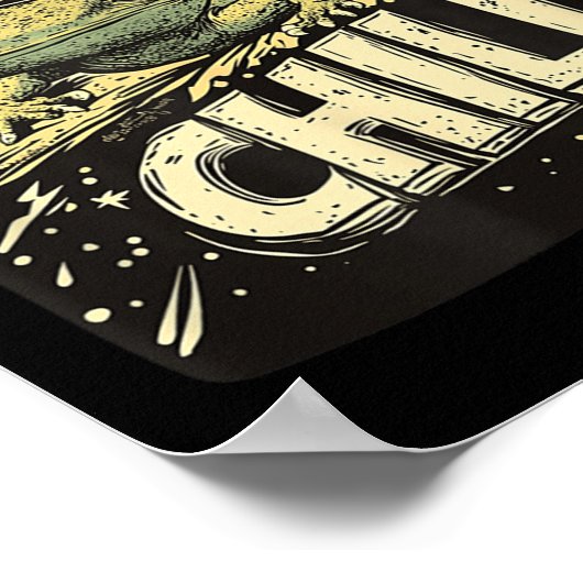 Geweldige hagedis chill speech voor jongens en mei poster (Hoek)