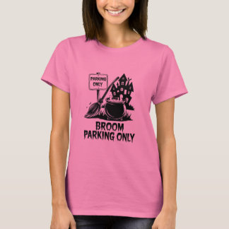 Geweldige Halloween Broom Parking Only T-shirt