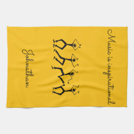 Geweldige, Happiness Party Dansers Keuken Handdoek