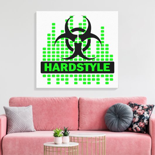Geweldige hardstyle biohazard canvas (Insitu (Woonkamer))